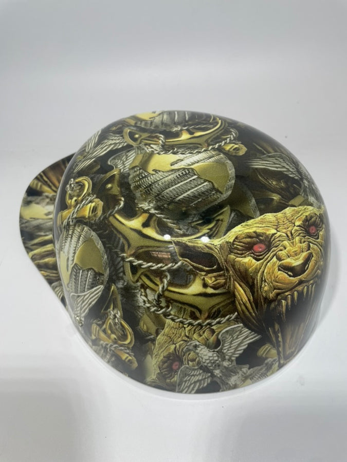 Baseball Cap Style Motorcycle Helmet Devil Dog