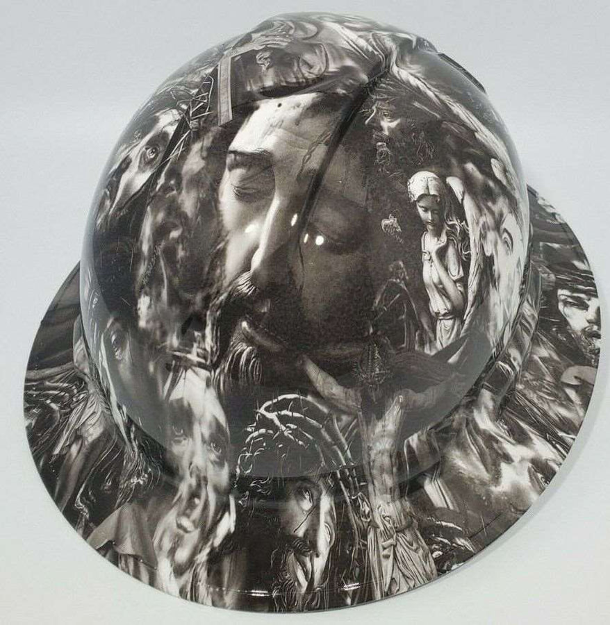 Full Brim Hard Hat Hydro Dipped JESUS