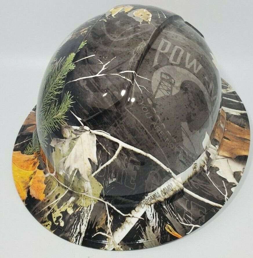 Full Brim Hard Hat Hydro Dipped POW CAMO