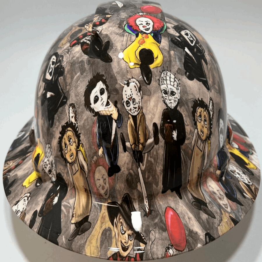 Full Brim Hard Hat Hydro Dipped HORROR MOVIE KIDS