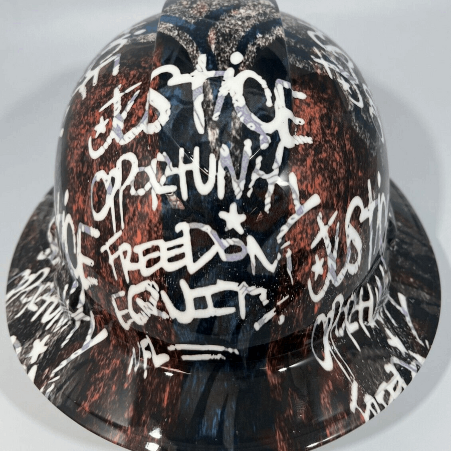 Full Brim Hard Hat Custom Hydro Dipped DENVER BRONCOS INSPIRE CHANGE