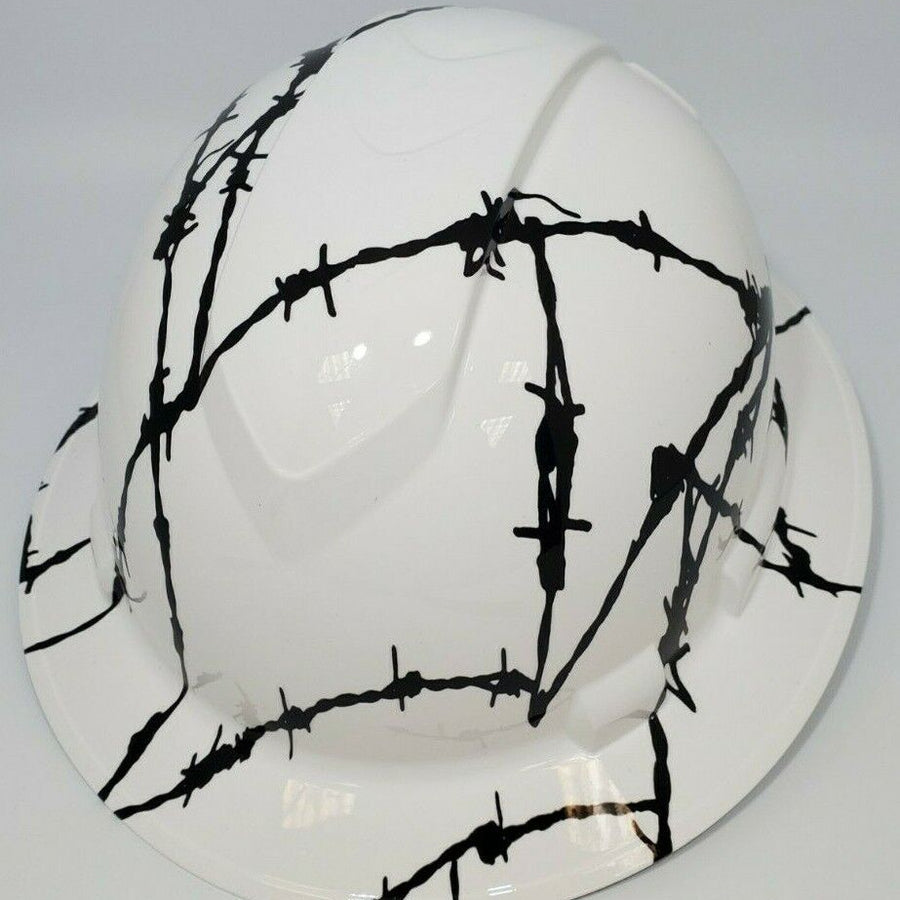 Full Brim Hard Hat Hydro Dipped BARB WIRE