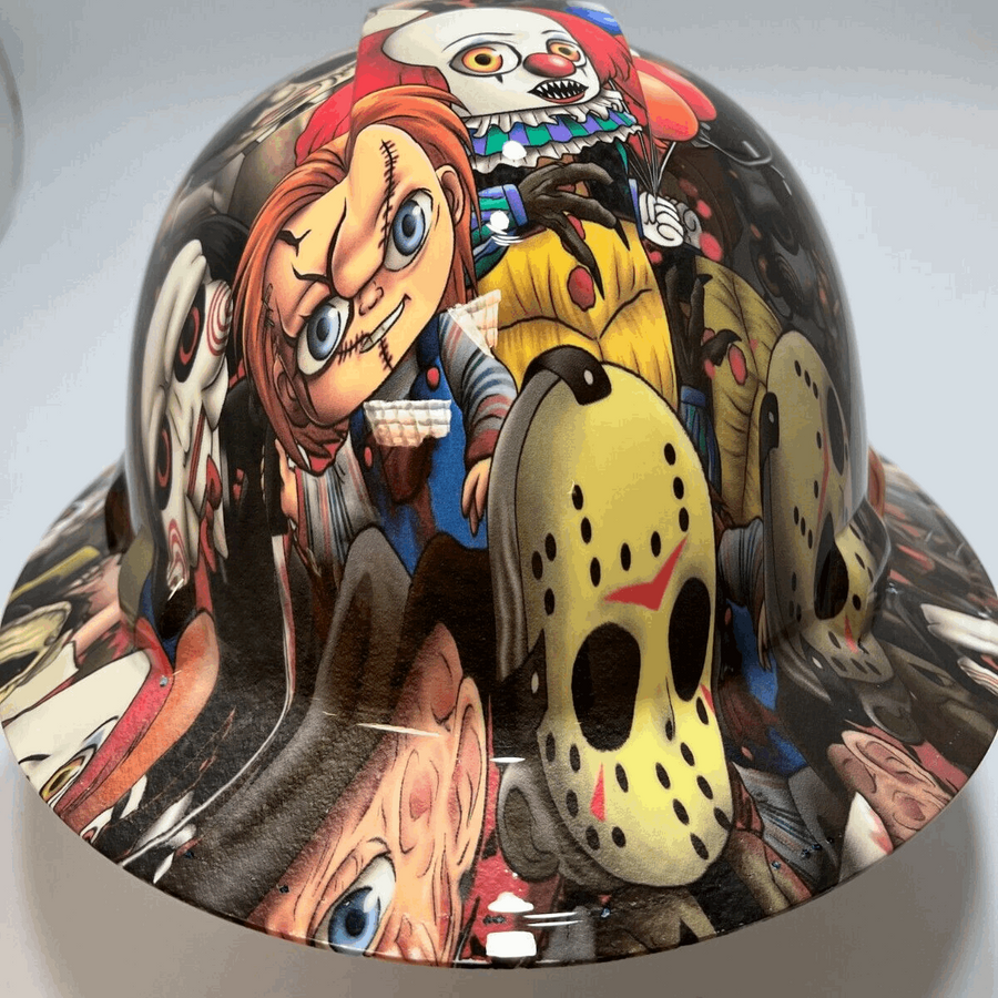 Full Brim Hard Hat Hydro Dipped Horror Kids