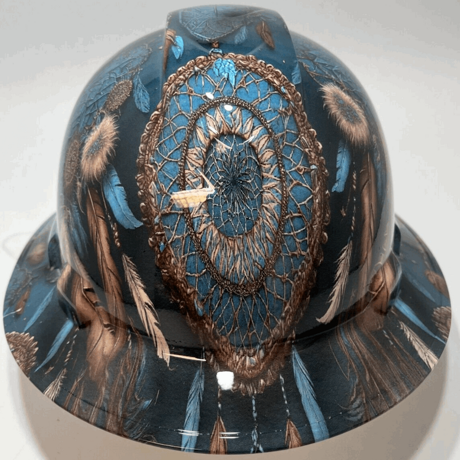 Full Brim Hard Hat Hydro Dipped DREAM CATCHER