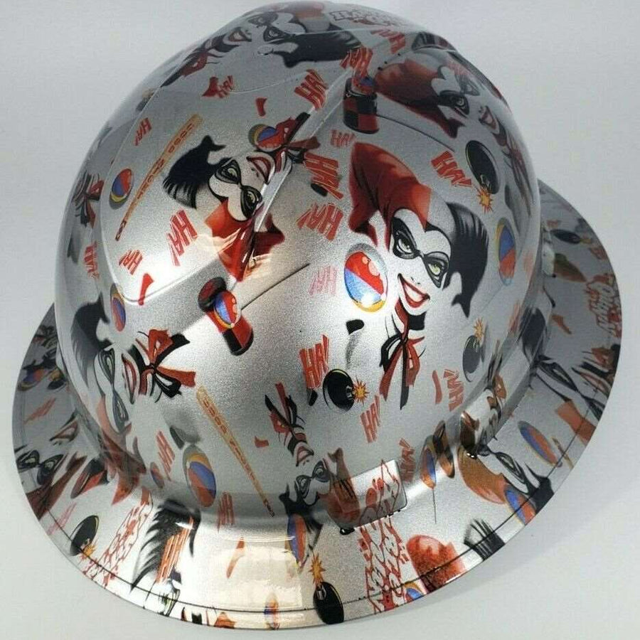Full Brim Hard Hat Hydro Dipped HA HA HARLEY QUINN