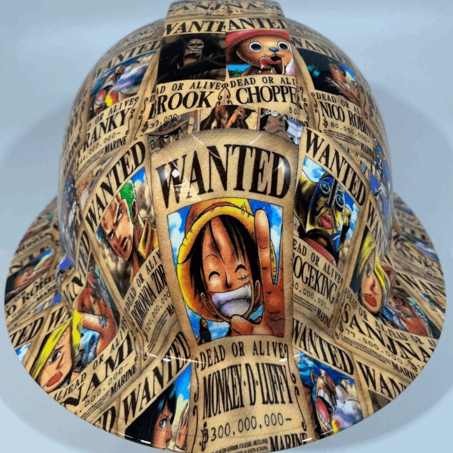 New Full Brim Hard Hat Custom Hydro Dipped MONKEY D LUFFY ONE PIECE ANIME
