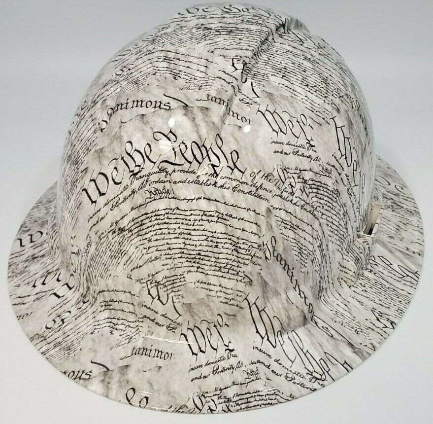 Full Brim Hard Hat Hydro Dipped WE THE PEOPLE CONSTITUTION