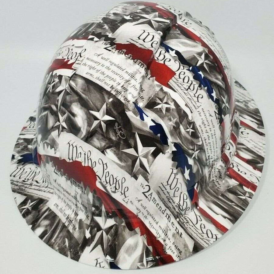 Full Brim Hard Hat Hydro Dipped WE THE PEOPLE