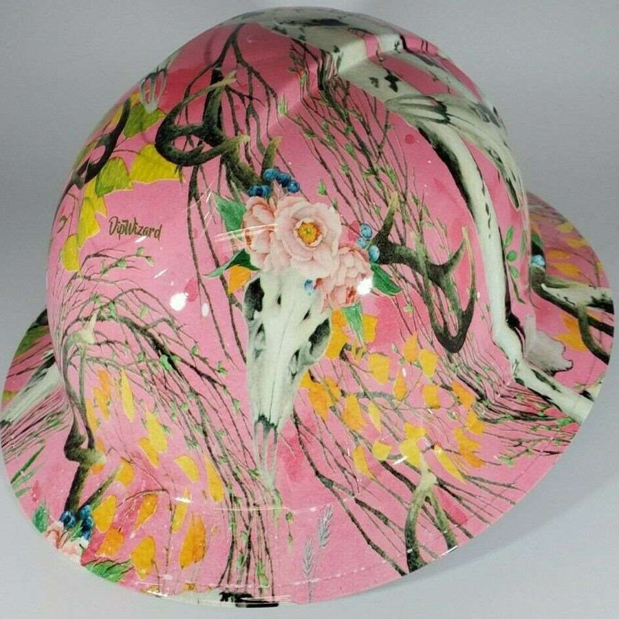 Full Brim Hard Hat Hydro Dipped PINK TIMBER CAMO