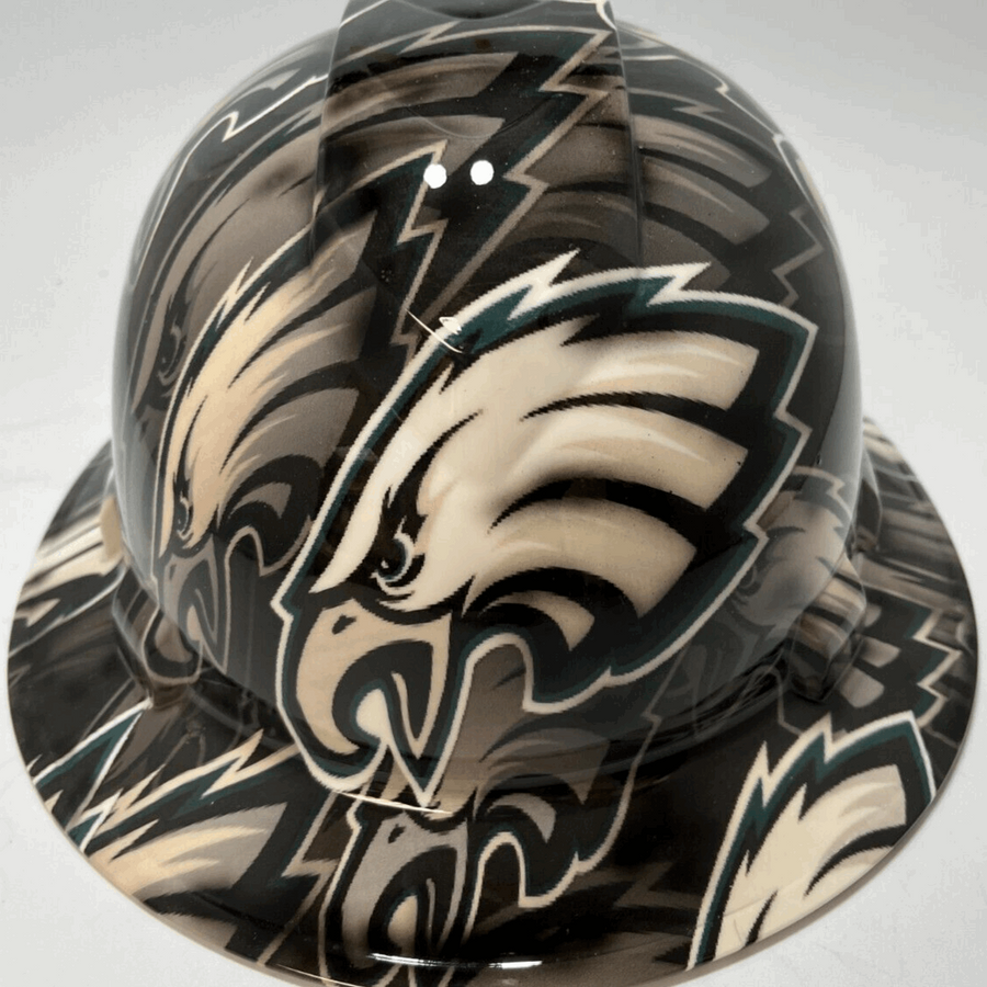 Full Brim Hard Hat Hydro Dipped PHILADELPHIA EAGLES