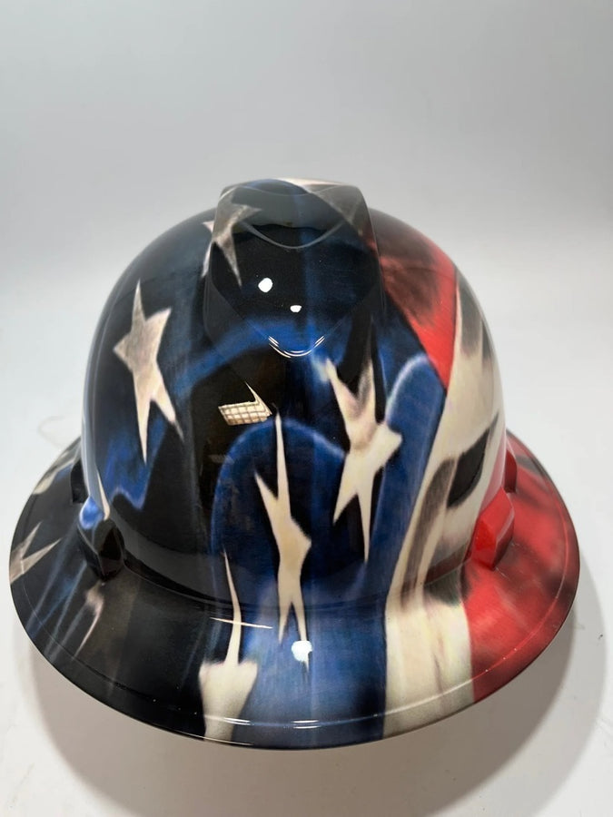 Full Brim Hard Hat Hydro Dipped SKYLINE AMERICAN FLAG