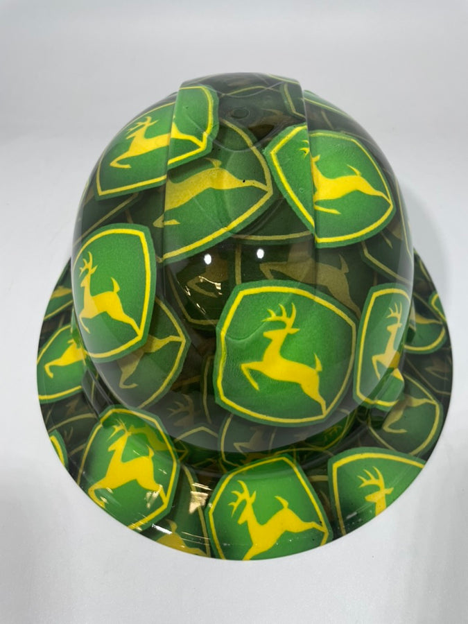 Full Brim Hard Hat Hydro Dipped John Deere
