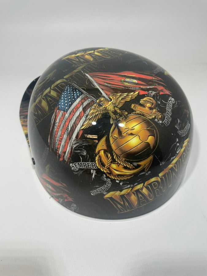 Baseball Cap Style Motorcycle Helmet Marines