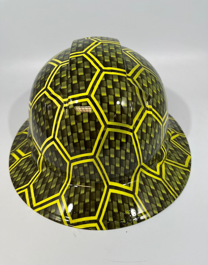 Full Brim Hard Hat Hydro Dipped Carbon Fiber Soccer