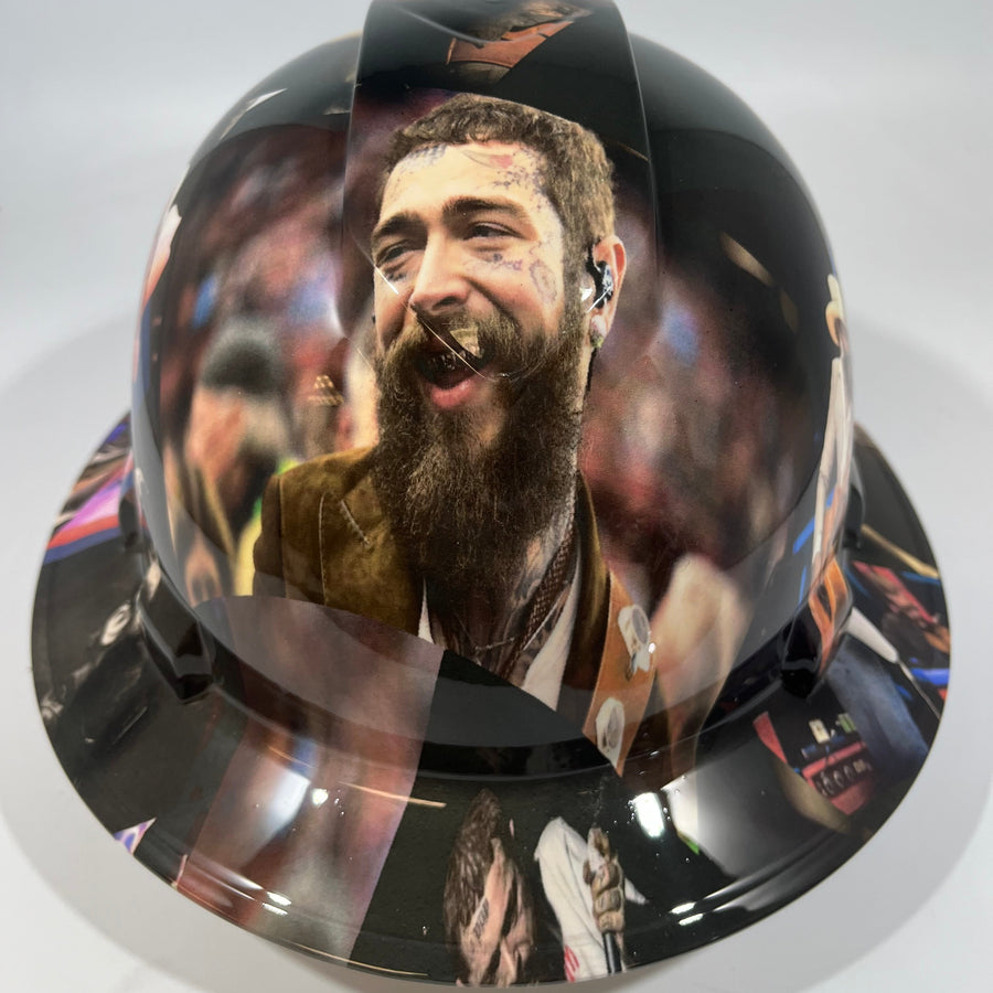 Full Brim Hard Hat Hydro Dipped POST MALONE F1 TRILLION