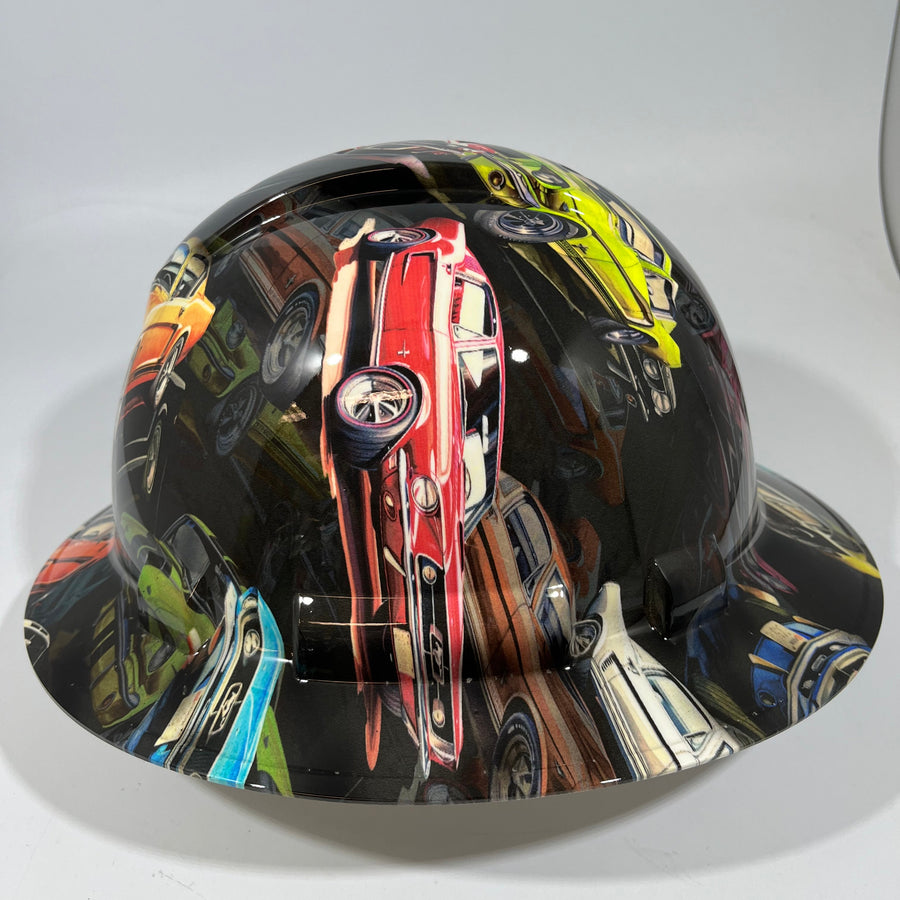 Full Brim Hard Hat Hydro Dipped FORD MUSTANGS