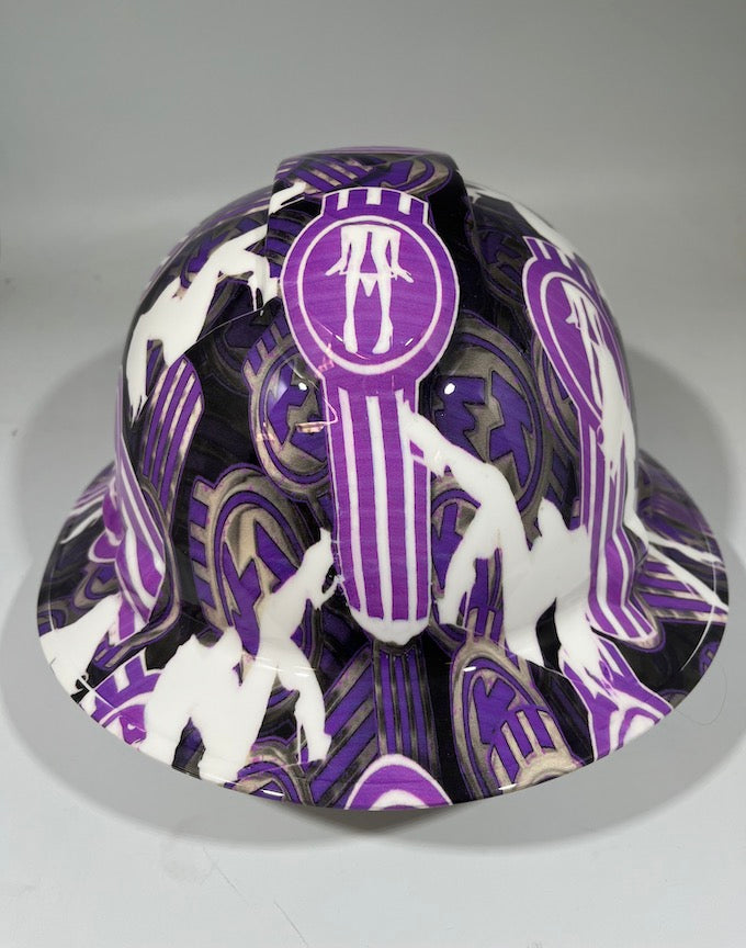 Full Brim Hard Hat Hydro Dipped KENWORTH Purple PANTY DROPPER