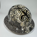 Full Brim Hard Hat Custom Hydro Dipped Saints Carbon Fiber