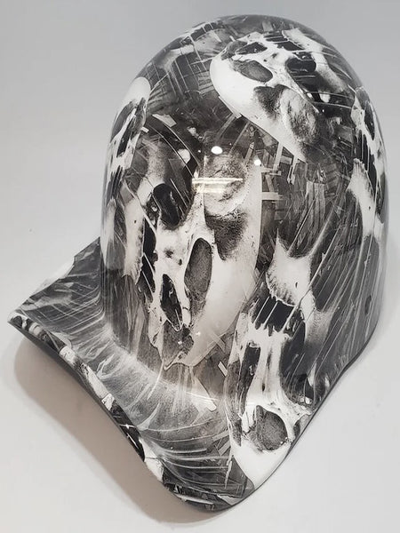 Baseball Cap Style Motorcycle Helmet Melting Skulls