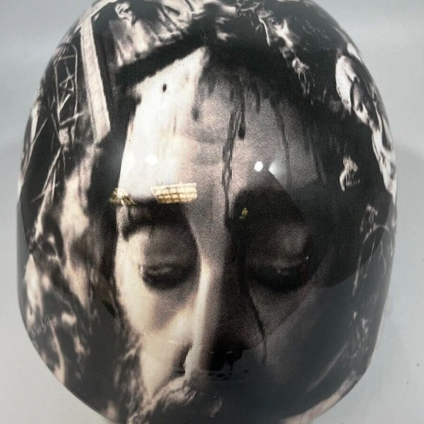 Baseball Cap Style Motorcycle Helmet Jesus