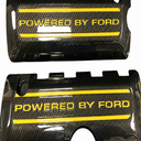 Custom Hydro Dipped Carbon Fiber 2011+ Mustang Powered By Ford Blaze Yellow Coil Covers
