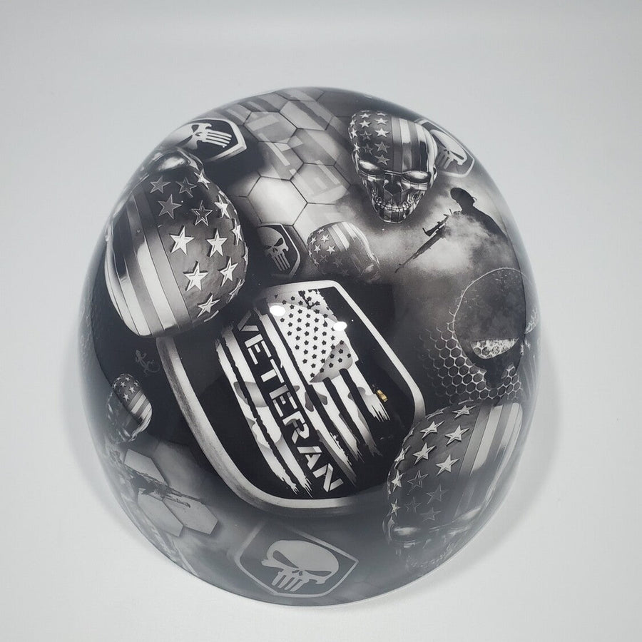 Baseball Cap Style Motorcycle Helmet VETERAN PUNISHER