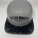 Baseball Cap Style Motorcycle Helmet Billiard Grey w/ Black Bill Bar and Shield