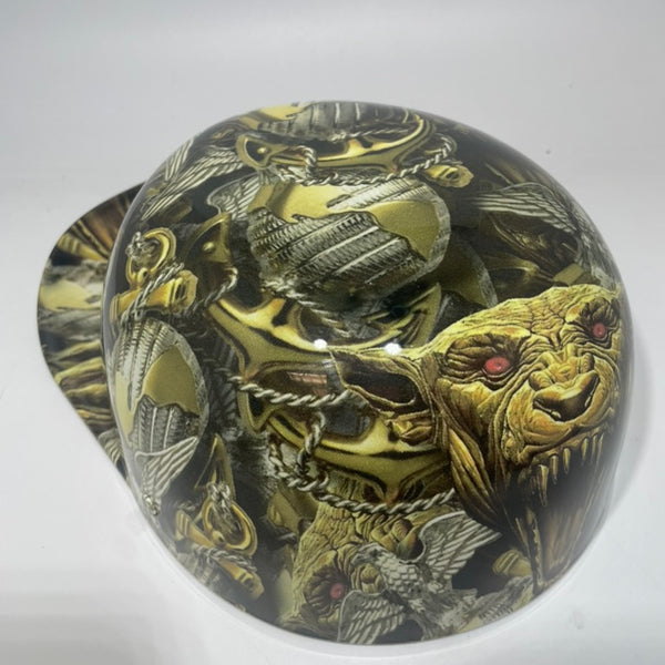 Baseball Cap Style Motorcycle Helmet Devil Dog