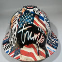 Full Brim Hard Hat Hydro Dipped Trump USA