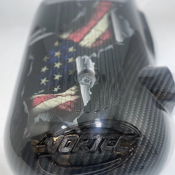 Custom Carbon Fiber American Flag Hydro Dipped Engine Covers for Silverado, Tahoe &amp; Cadillac