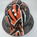 Full Brim Hard Hat Hydro Dipped Bengals Carbon Fiber