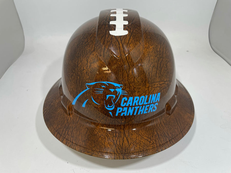 Full Brim Hard Hat Hydro Dipped Panthers Football