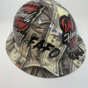 Full Brim Hard Hat Hydro Dipped FAFO DIRTY HANDS CLEAN MONEY