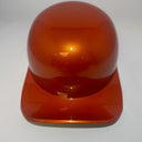 Baseball Cap Style Motorcycle Helmet Electric Orange