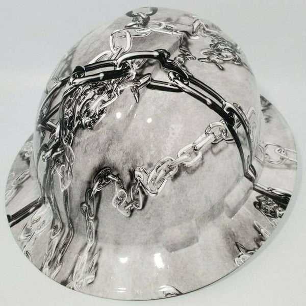 Full Brim Hard Hat Hydro Dipped CHAINS