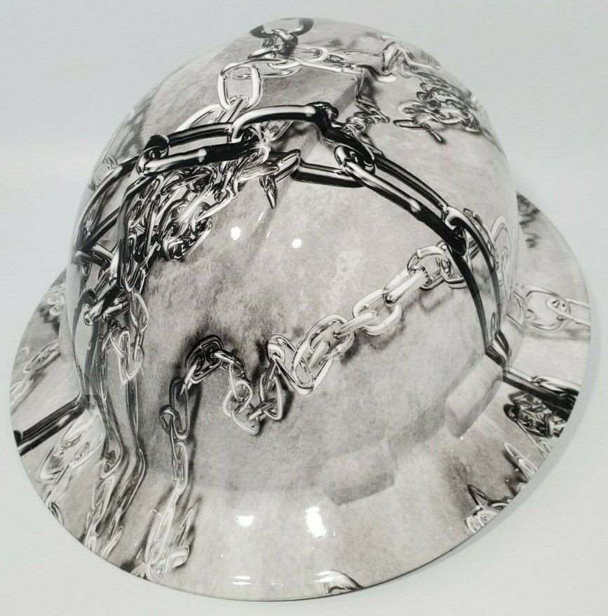 Full Brim Hard Hat Hydro Dipped CHAINS