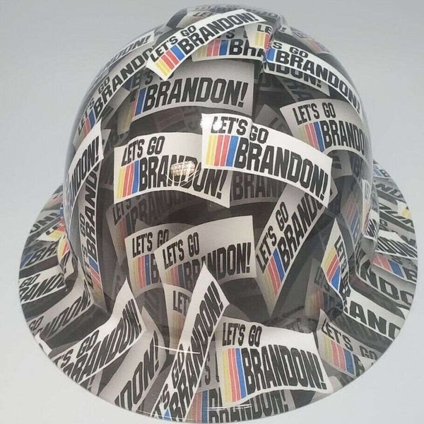 Full Brim Hard Hat Hydro Dipped FJB Lets go Brandon!