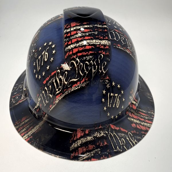 Full Brim Hard Hat Hydro Dipped We The People 1776