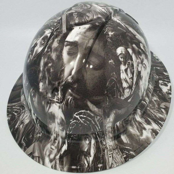 Full Brim Hard Hat Hydro Dipped JESUS