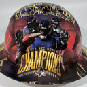 Full Brim Hard Hat Custom Hydro Dipped BALTIMORE RAVENS AFC NORTH CHAMPS