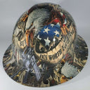 Full Brim Hard Hat Hydro Dipped FREEDOM ISN'T FREE
