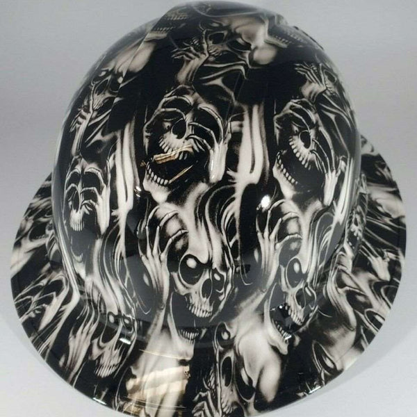 Full Brim Hard Hat Hydro Dipped HEAR SEE SPEAK NO EVIL