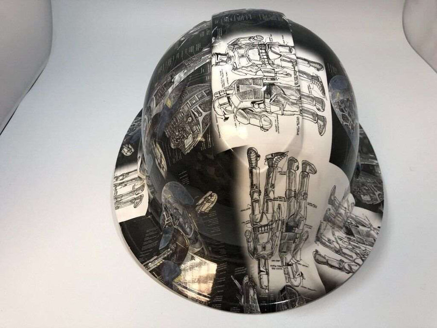 Full Brim Hard Hat Hydro Dipped Space Troopers