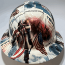 Full Brim Hard Hat Hydro Dipped TRUMP THE WORLD IS AGAINST ME