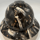 Full Brim Hard Hat Hydro Dipped BAD ASS