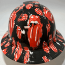 Full Brim Hard Hat Hydro Dipped KISS LIPS