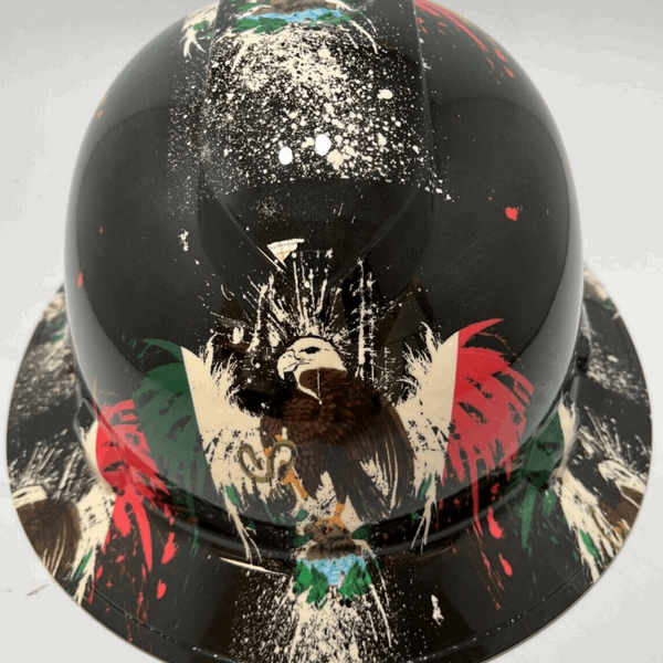 Full Brim Hard Hat Hydro Dipped SICK MEXICAN ROOTS FLAG