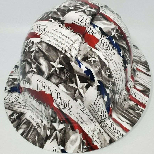 Full Brim Hard Hat Hydro Dipped 2ND AMENDMENT WE THE PEOPLE