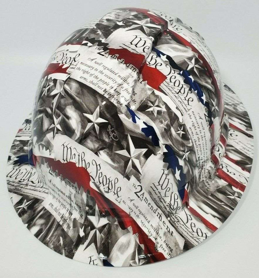 Full Brim Hard Hat Hydro Dipped 2ND AMENDMENT WE THE PEOPLE