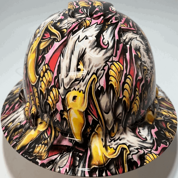 Full Brim Hard Hat Hydro Dipped SCREAMING EAGLES